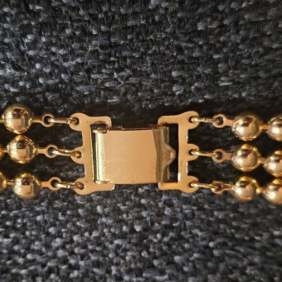 Napier Vintage Triple Strand Layered Necklace - Picture 11 of 12